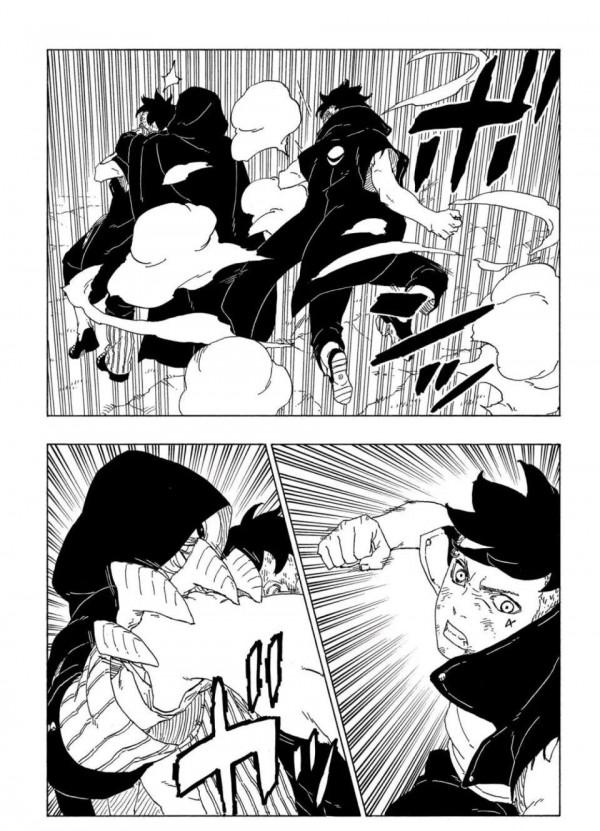 博人傳64話漢化，與考德的打鬥中的博人突然身體發生變異