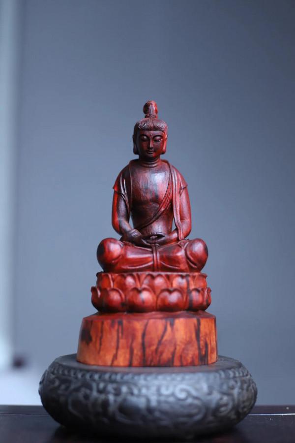 唐式觀音｜清刀制口徑10 高19重1斤印度小葉紫檀