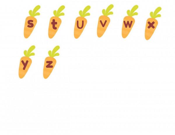 小熊早教資源免費分享｜小兔子吃蘿蔔字母安靜書