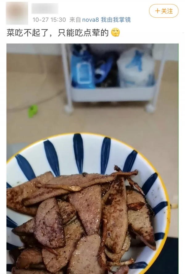 “菜價漲的，我活了二十幾年，第一次吃到純肉餡的餛飩。”