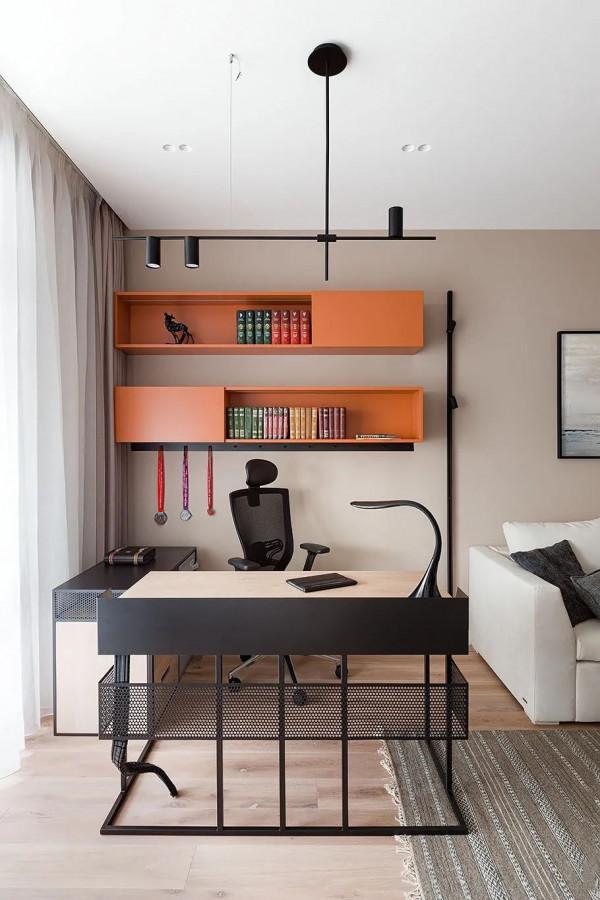 本案位於烏克蘭基輔，現代開放式格局色彩搭配美觀一起來欣賞吧