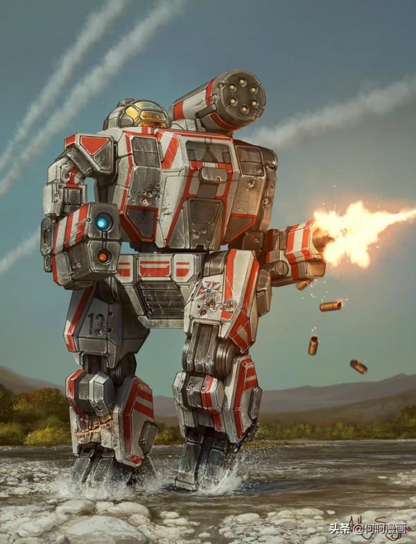 帥氣的一組機械機甲插畫作品！誰說鋼鐵大塊頭沒有美感