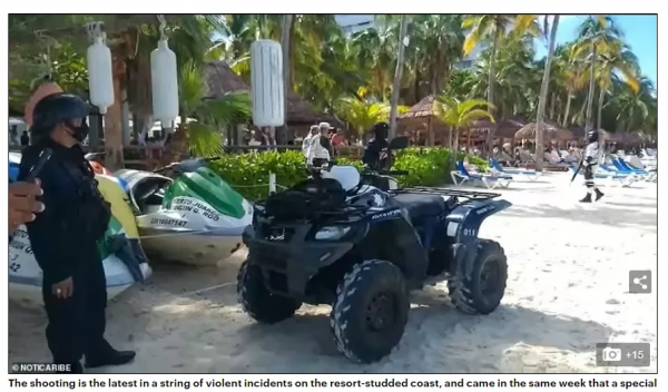 墨西哥坎昆突爆槍擊 5男子衝向海灘狂開槍 人們瘋狂尖叫逃命