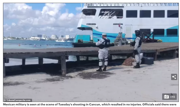 墨西哥坎昆突爆槍擊 5男子衝向海灘狂開槍 人們瘋狂尖叫逃命