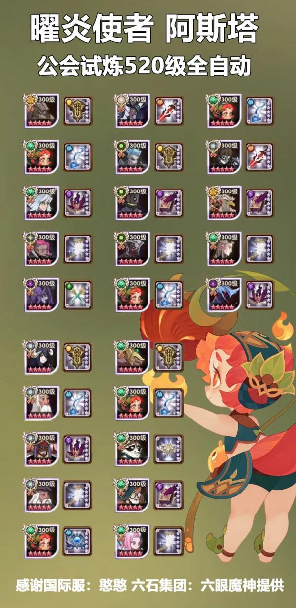 曜炎使者阿斯塔520級全自動公會試煉 曜炎使者阿斯塔520級全自動公會試煉