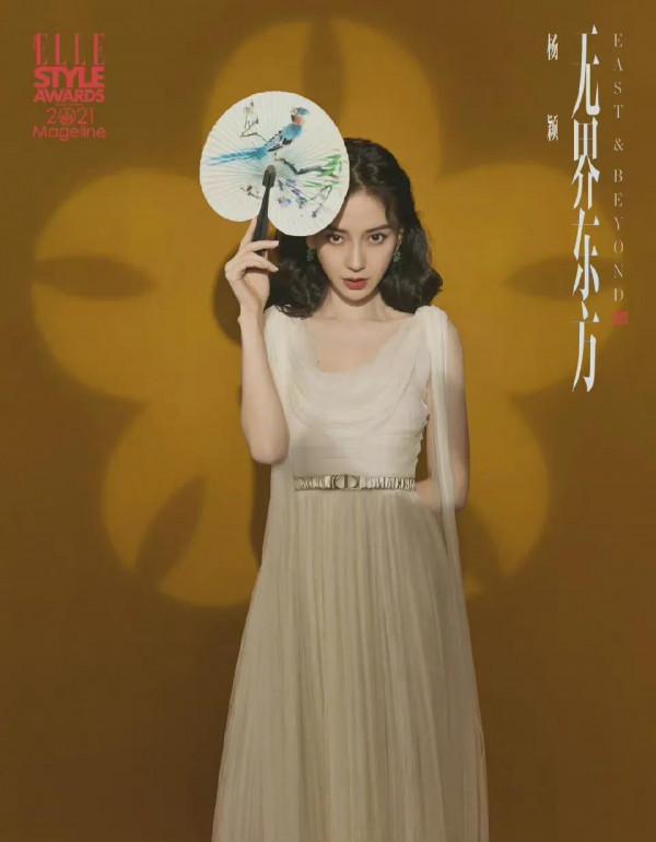 ELLE光影下的明星圖，楊冪驚豔，迪麗熱巴像臉譜，林允直接認不出