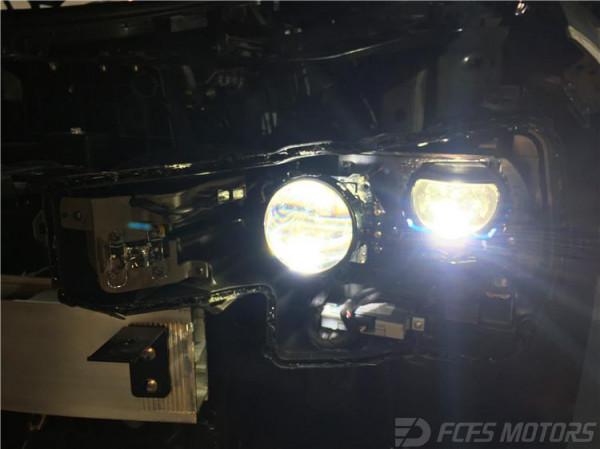 愛車小鵬P7深圳升級鐳射大燈，LEDD大燈改裝效果分享