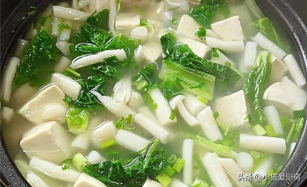 用排骨加上一塊豆腐再放點蘑菇和白菜一起燉成湯,上桌連湯都不剩 用排骨加上一塊豆腐再放點蘑菇和白菜一起燉成湯,上桌連湯都不剩