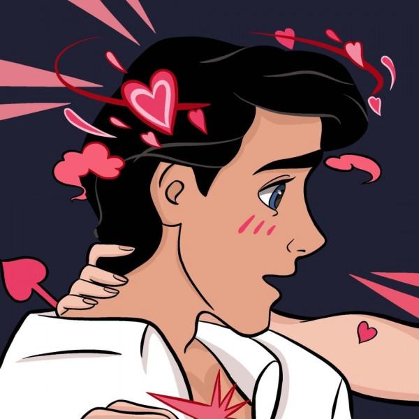 插畫風漫畫風情侶頭像 | 遇見即是上上籤