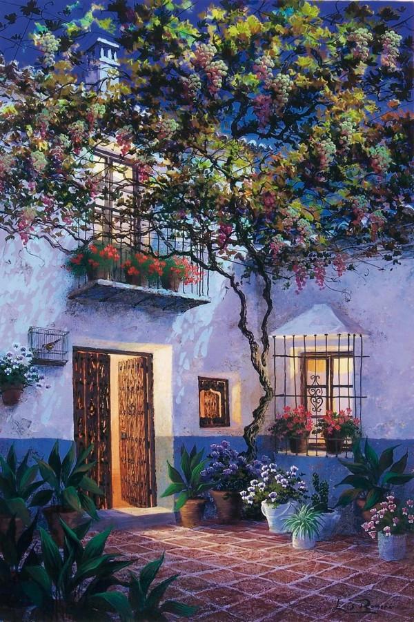 不是黑色的夜景，路易斯·羅梅羅的作品欣賞