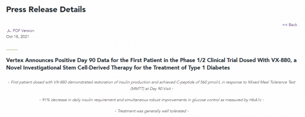 「根治1型糖尿病」或成為現實！幹細胞療法&OpenCurlyDoubleQuote;治癒&rdquo;首位1型糖尿病患者