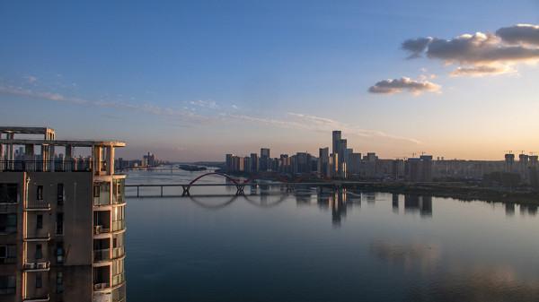 湘江風光帶全景俯瞰圖 湘江風光帶全景俯瞰圖