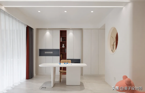 142m²簡約柔美三居,雙動線玄關、開放式書房和酒店式主臥套房 142m²簡約柔美三居,雙動線玄關、開放式書房和酒店式主臥套房