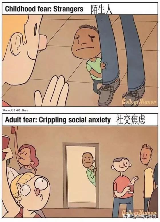 心理漫畫：小時候的害怕VS長大後的害怕