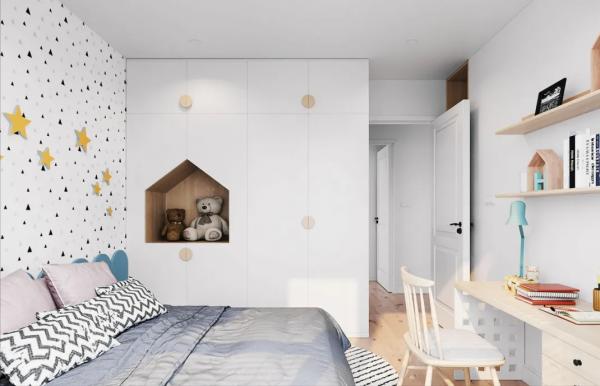 70平方簡約北歐風小戶型，白色+原木色，顏值滿分