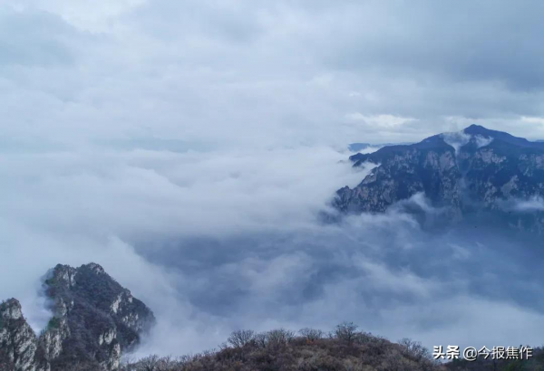 冬日雲海美出新高度！雨後的雲臺山“仙氣飄飄”