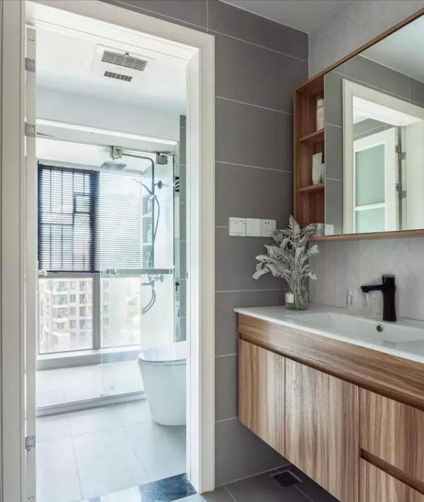 現在不流行在衛生間裝洗手檯了，這樣佈置會不會更實用？