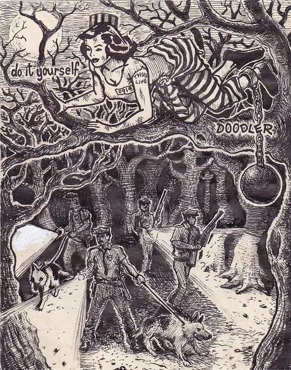 一張未畫完的美女畫像，在畫家的筆下變成了跌宕起伏漫畫故事