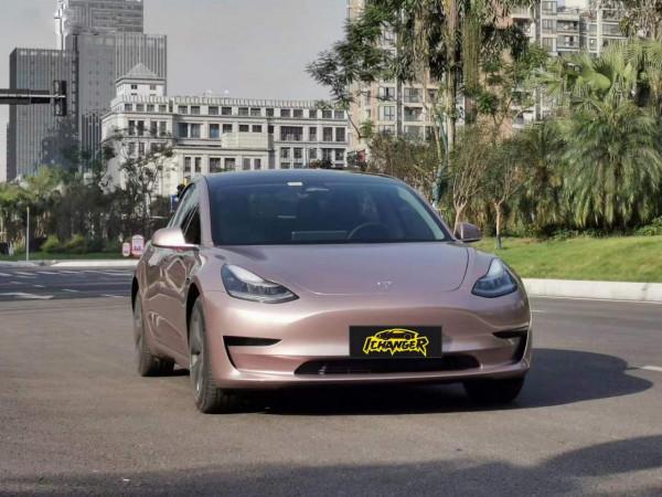 Ichanger（ICR）改變者改色膜：特斯拉 Model3改色冰莓粉