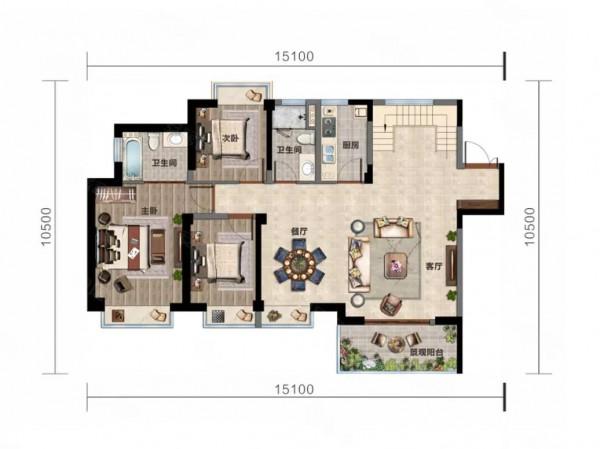 219平米空中複式戶型，實用性爆棚，空中花園很浪漫
