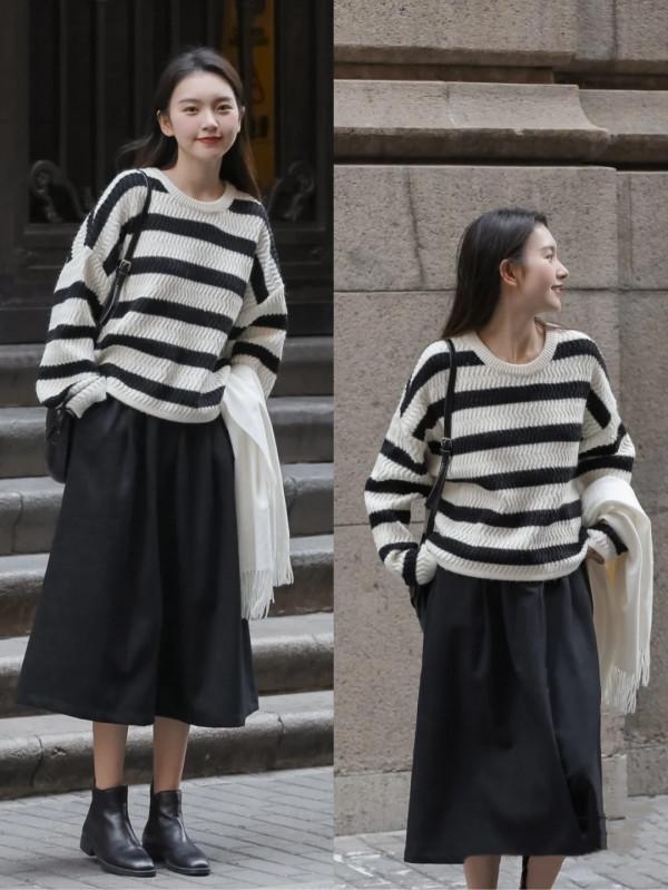 秋冬別總穿褲子，“半裙”才是王者，百搭又減齡更時髦