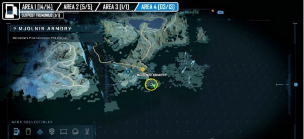 光環無限雷神之錘儲物櫃第四區域位置一覽