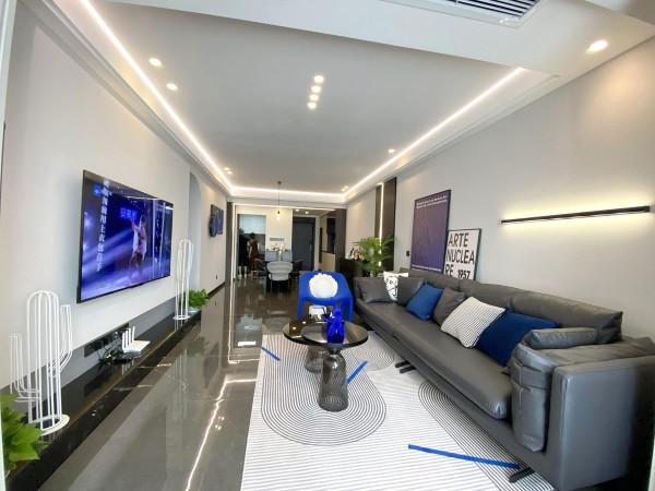 仁壽碧水雲天99平現代輕奢完工實拍，豐巢裝飾實景裝修案例