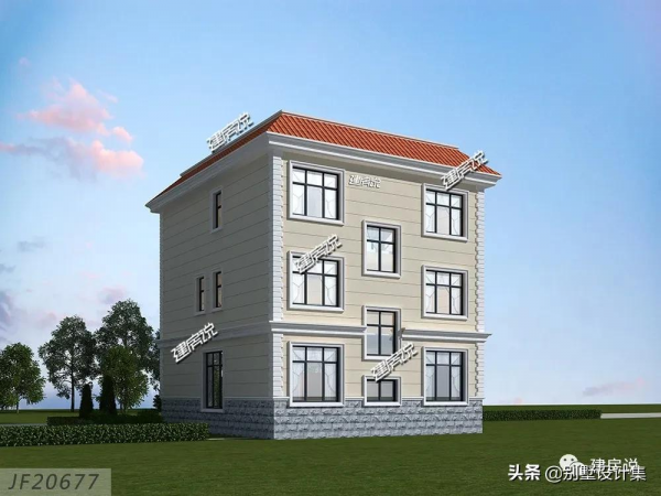 三層歐式別墅，配色清新雅緻，造型大氣精美，別墅看起來明亮溫暖