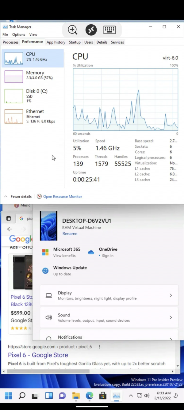 Android 13上可以執行Windows 11 且大部分功能可用