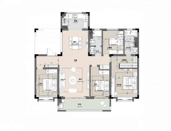 法式裝修四居室168平米 法式裝修四居室168平米