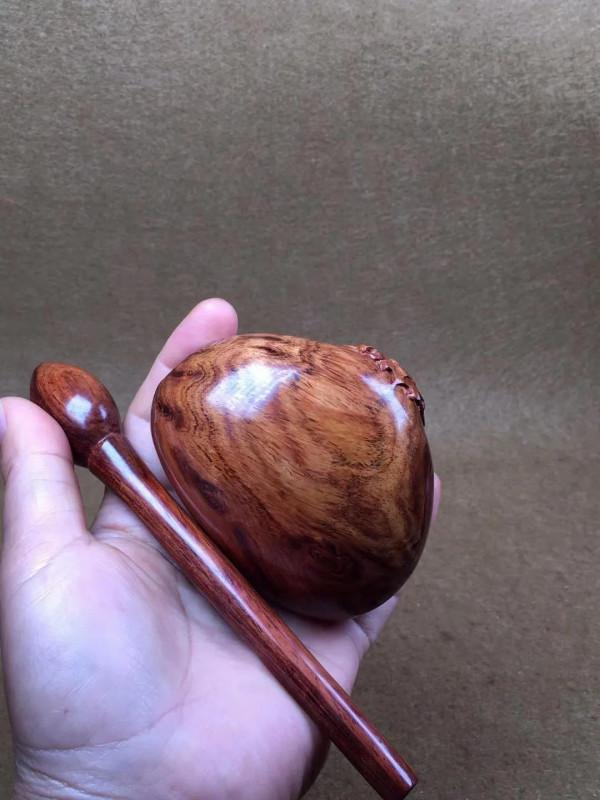 這，算不算傳家寶？海南黃花梨木魚一件