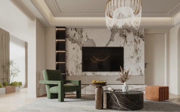 多功能電視背景牆，才是高定的新趨勢