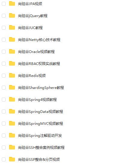 尚矽谷Java學科全套教程(總207.77GB) 尚矽谷Java學科全套教程(總207.77GB)