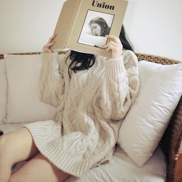 一件可以穿成連衣裙感覺的毛衣，一起迎接冬季戀歌