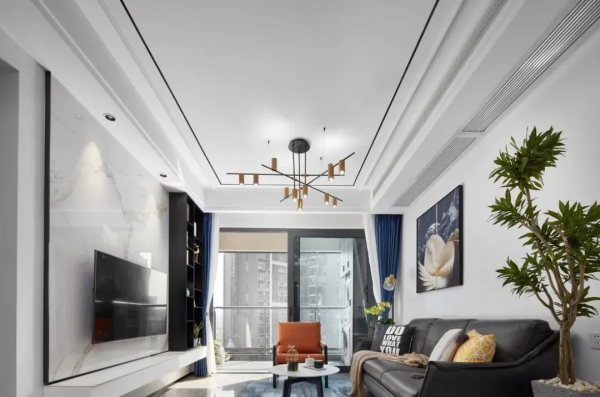 83平米現代三居室，全屋以黑白灰為主，打造出時尚有氣質的居室