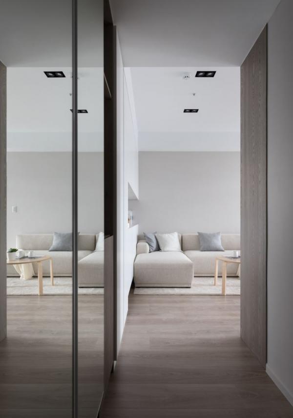 99㎡現代美宅，天然木皮+大白牆，量身打造出理想的家居