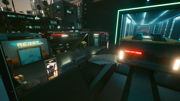 《賽博朋克2077》地鐵系統MOD 19站點觀光夜之城