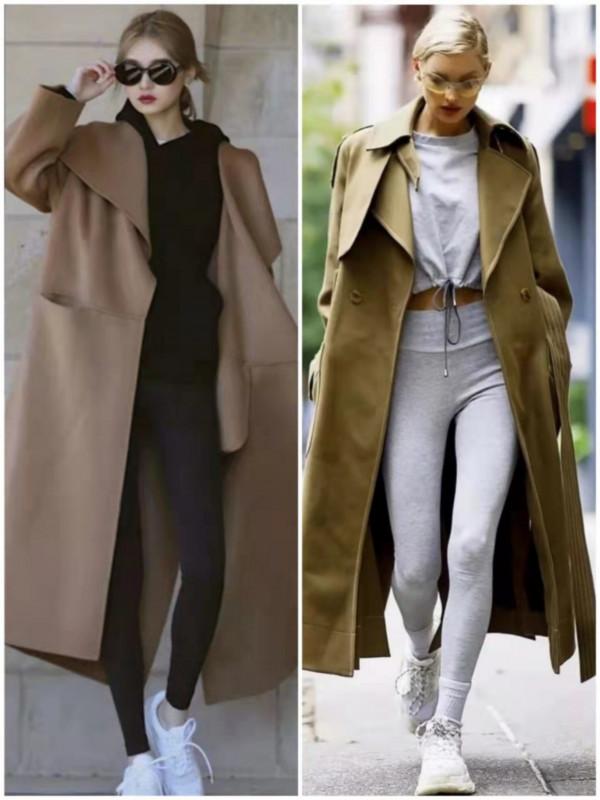 冬季的“長外套+運動鞋”，時髦洋氣又好看，非常適合出街穿搭