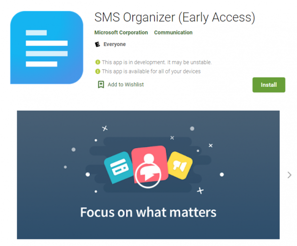 微軟 SMS Organizer 簡訊應用更新：修復三星手機 Bug