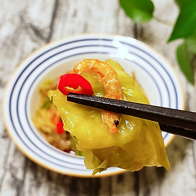 #一學就會快手菜#蝦皮熗拌圓生菜