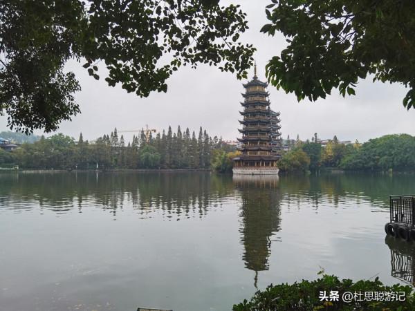 漢EV自駕廣西，帶著孩子逛桂林杉湖景區，夜景值得來打卡夜景