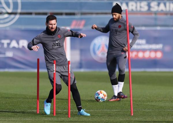 足球&mdash;&mdash;歐冠八分之一決賽：巴黎聖日耳曼隊賽前訓練