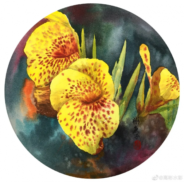 川美畢業的水彩大師，筆下繽紛的花卉、極致的風景靜物，張張迷人