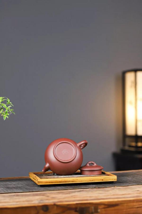 「扁竹壺」吳琳，國家級工藝美術師 原礦紅皮龍180cc