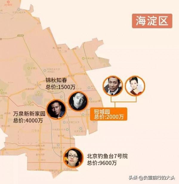 北京明星豪宅地圖,有的不止一套 北京明星豪宅地圖,有的不止一套