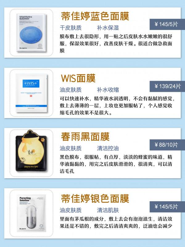 你的面膜能打多少分？學生黨女生都愛用的平價面膜分享