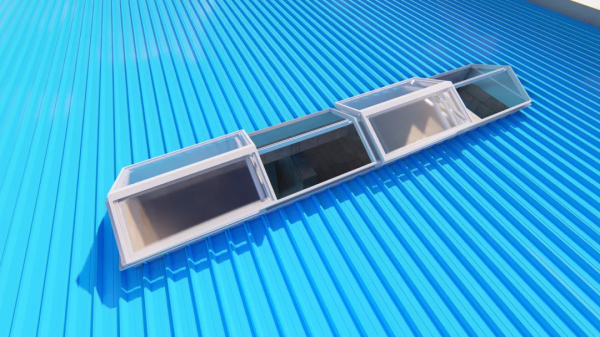 三角型滑動電動採光排煙天窗