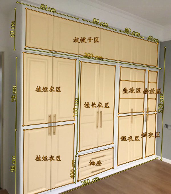 定製衣櫃內部結構圖大全，趕緊收藏