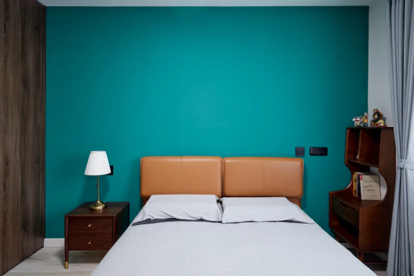 拆掉客廳改兩居，46㎡墨綠小家更高階，愛了