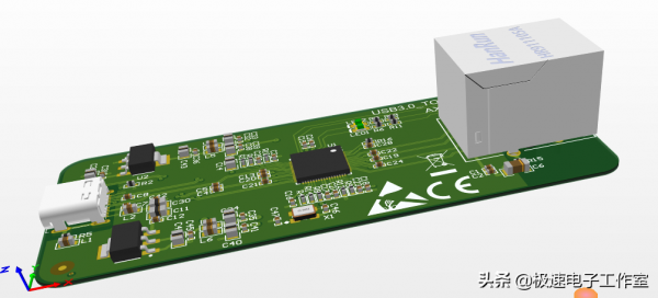 基於AX88179的USB3.0轉1000M乙太網模組 基於AX88179的USB3.0轉1000M乙太網模組